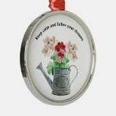 Bloemen en elegante achtergrond metalen ornament (Rechts)