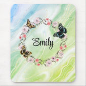 Bloemen en elegante achtergrond muismat (Voorkant)