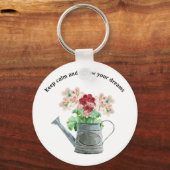 Bloemen en elegante achtergrond sleutelhanger (Voorkant)