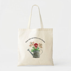 Bloemen en elegante achtergrond tote bag