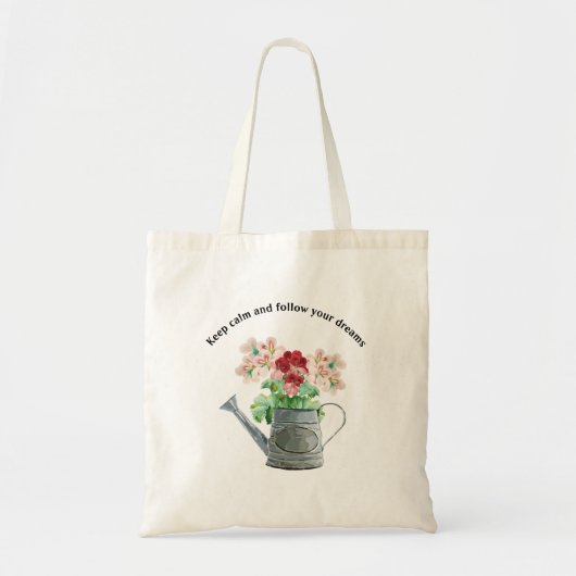 Bloemen en elegante achtergrond tote bag (Voorkant)