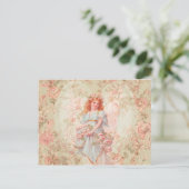 Bloemen en Engel  Collage Briefkaart (Staand voorkant)