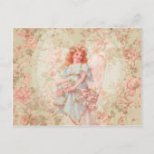 Bloemen en Engel  Collage Briefkaart (Voorkant)