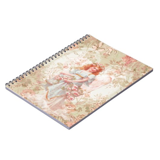 Bloemen en Engel Collage Notitieboek (Linkerzijde)