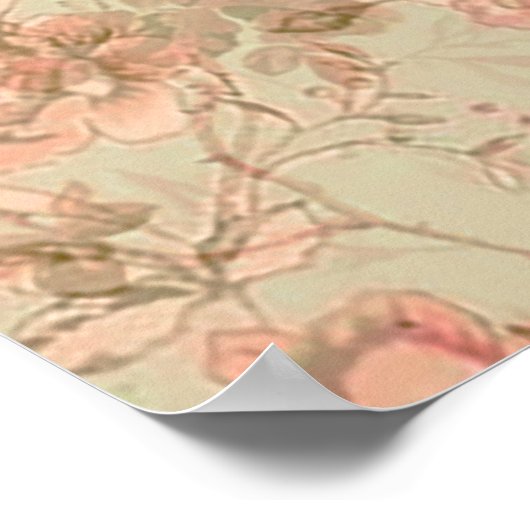 Bloemen en Engel Collage Poster (Hoek)