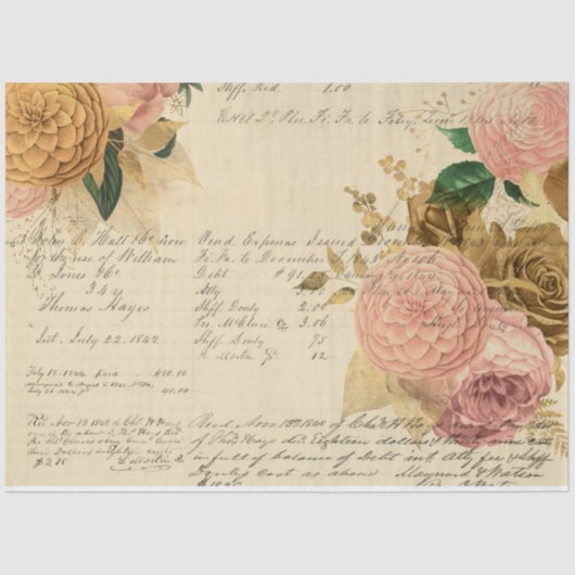 Bloemen en Ephemera Design Series #10 Tissuepapier (Voorkant)