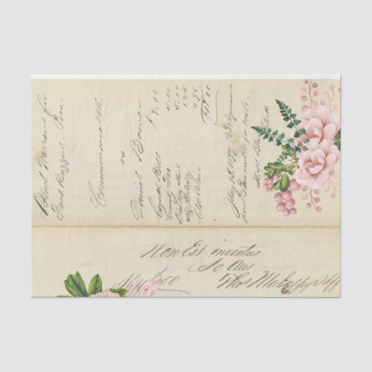 Bloemen en Ephemera Design Series #3 Tissuepapier (Voorkant)