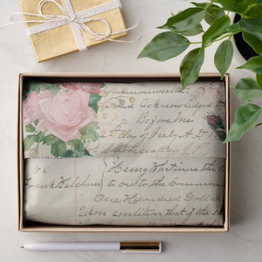 Bloemen en Ephemera Design Series #6 Tissuepapier (Geschenk)