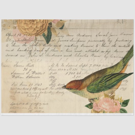 Bloemen en Ephemera Design Series #8 Tissuepapier (Voorkant)