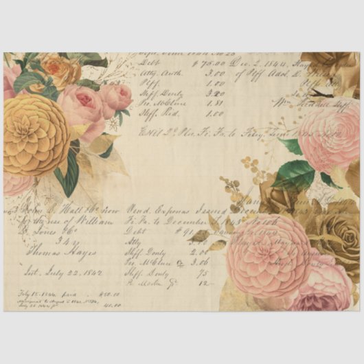 Bloemen en Ephemera Design Series #9 Tissuepapier (Voorkant)