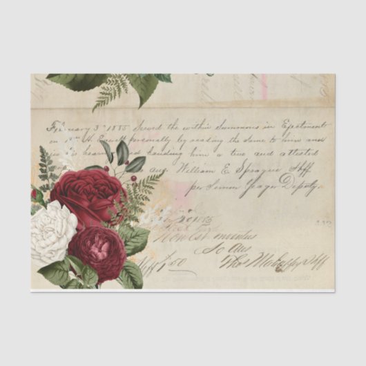 Bloemen en Ephemera Ontwerpreeks #4 Tissuepapier (Voorkant)