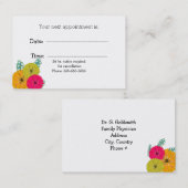 Bloemen en Eucalyptus Medical Appointcard Afsprakenkaartje (Voorkant / Achterkant)