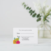 Bloemen en Eucalyptus Medical Appointcard Afsprakenkaartje (Staand voorkant)