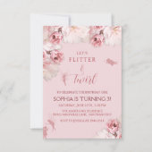 Bloemen en Fairy Verjaardag Kaart (Voorkant)