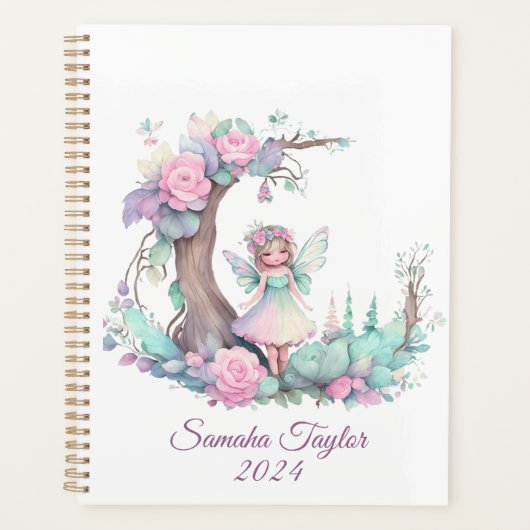 Bloemen en Fairy Waterverf Planner (Voorkant)