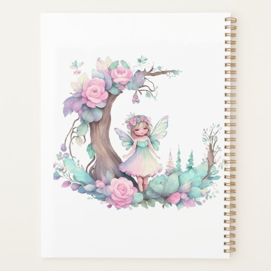 Bloemen en Fairy Waterverf Planner (Achterkant)