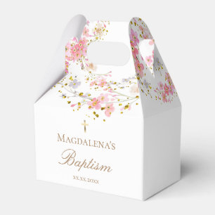 bloemen en faux glitter bedankdoosjes