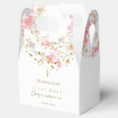 bloemen en faux glitter Eerste Communie Bedankdoosjes (Geopend)