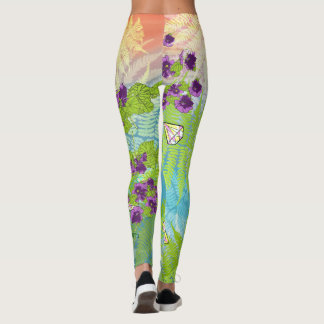 Bloemen en flessen leggings