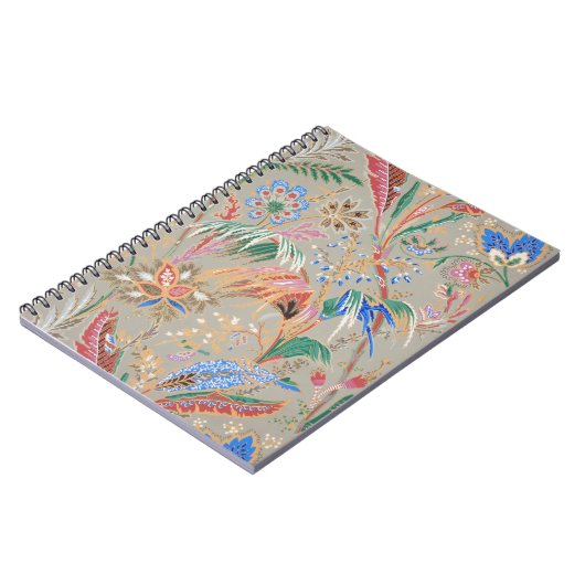 Bloemen- en Foliaatpatroon Notitieboek (Linkerzijde)