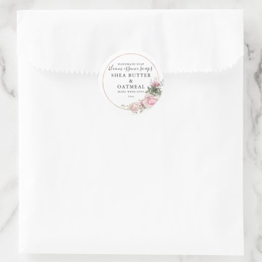 Bloemen en Folie | Zeep Sticker (Tas)