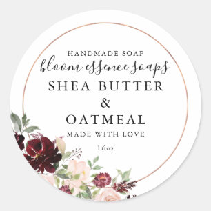 Bloemen en Folie Zeep Sticker