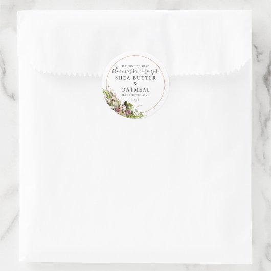 Bloemen en Folie | Zeep Sticker (Tas)