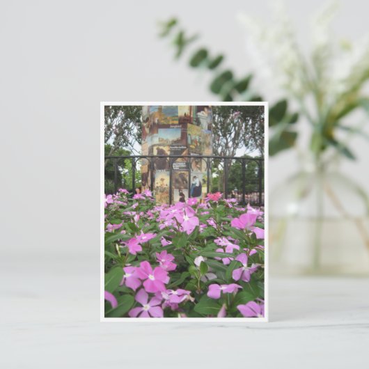 Bloemen en Franse Posters Briefkaart (Staand voorkant)