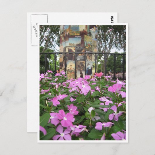 Bloemen en Franse Posters Briefkaart (Voorkant / Achterkant)