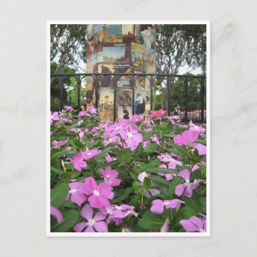 Bloemen en Franse Posters Briefkaart (Voorkant)