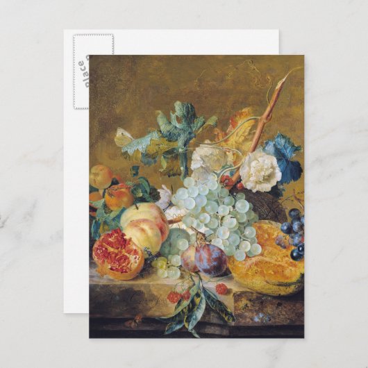 Bloemen en fruit briefkaart (Voorkant / Achterkant)