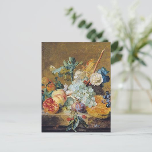 Bloemen en fruit briefkaart (Staand voorkant)