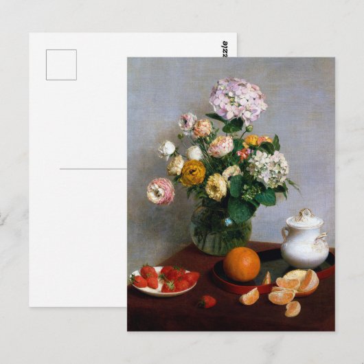 Bloemen en fruit, Henri Fantin-Latour Briefkaart (Voorkant / Achterkant)