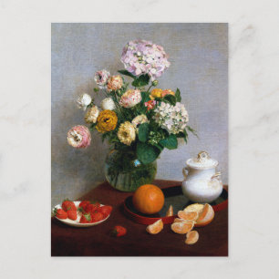 Bloemen en fruit, Henri Fantin-Latour Briefkaart