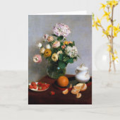 Bloemen en fruit, Henri Fantin-Latour Kaart (Gele Bloem)