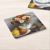 Bloemen en fruit, Henri Fantin-Latour Kartonnen Onderzetters (Schuin)