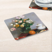 Bloemen en fruit, Henri Fantin-Latour Kartonnen Onderzetters (Schuin)