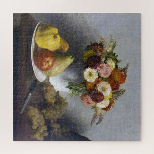 Bloemen en fruit, Henri Fantin-Latour Legpuzzel (Horizontaal)