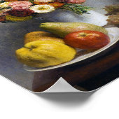 Bloemen en fruit, Henri Fantin-Latour Poster (Hoek)