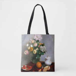 Bloemen en fruit, Henri Fantin-Latour Tote Bag