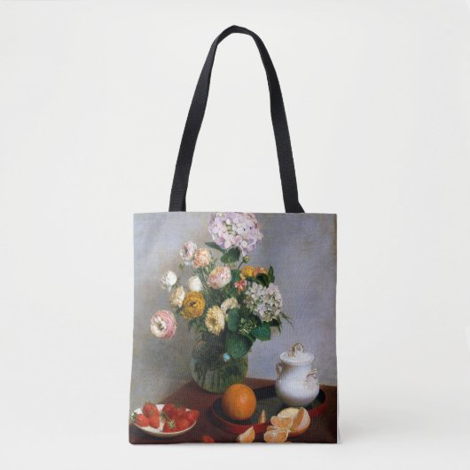 Bloemen en fruit, Henri Fantin-Latour Tote Bag (Voorkant)