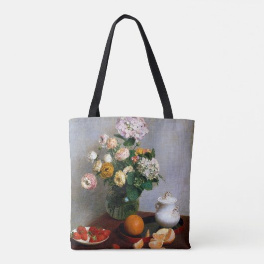 Bloemen en fruit, Henri Fantin-Latour Tote Bag (Achterkant)