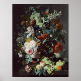 Bloemen en fruit - Jan van Huysum Fine Art Poster
