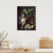 Bloemen en fruit - Jan van Huysum Fine Art Poster (Keuken)