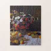 Bloemen en fruitMonet Fine Art Legpuzzel (Verticaal)