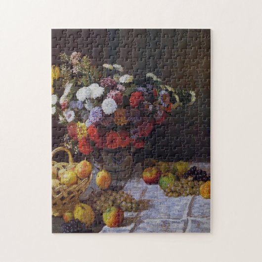 Bloemen en fruitMonet Fine Art Legpuzzel (Verticaal)