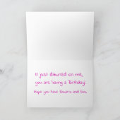 Bloemen en Fun Birthday Card Kaart (Binnen)