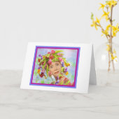 Bloemen en Fun Birthday Card Kaart (Gele Bloem)