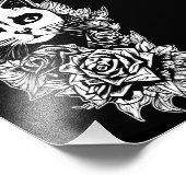 Bloemen en gegotenkat foto afdruk (Hoek)