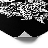 Bloemen en gegotenkat poster (Hoek)